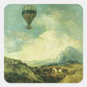 Sticker Carré Francisco Jose de Goya y Lucientes le ballon o