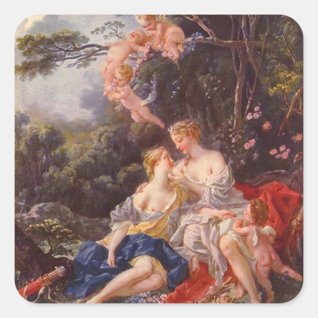 Sticker Carré Francois Boucher - Jupiter et Callisto (Devant)