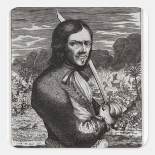 Sticker Carré Francois Lolonois, général du Français