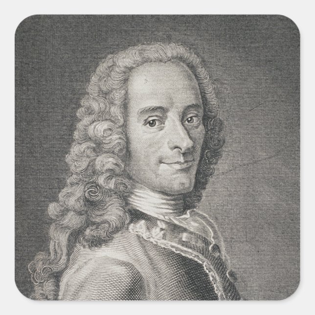 Sticker Carré François Marie Arouet de Voltaire (Devant)