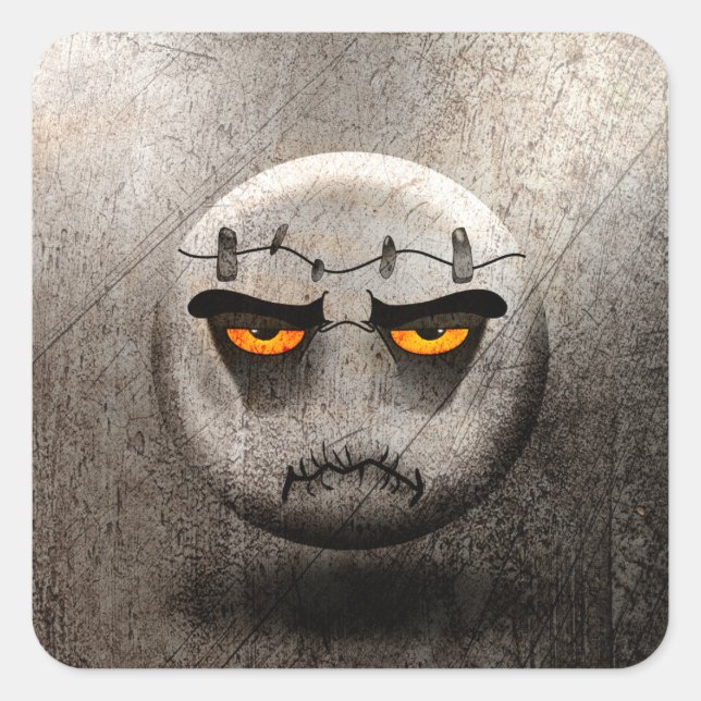 Sticker Carré Frankenmoji Vintage (Devant)