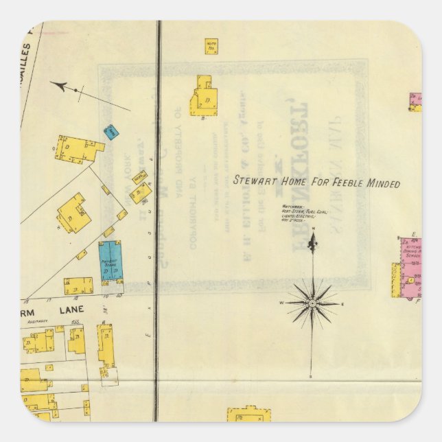 Sticker Carré Frankfort, Kentucky 14 (Devant)