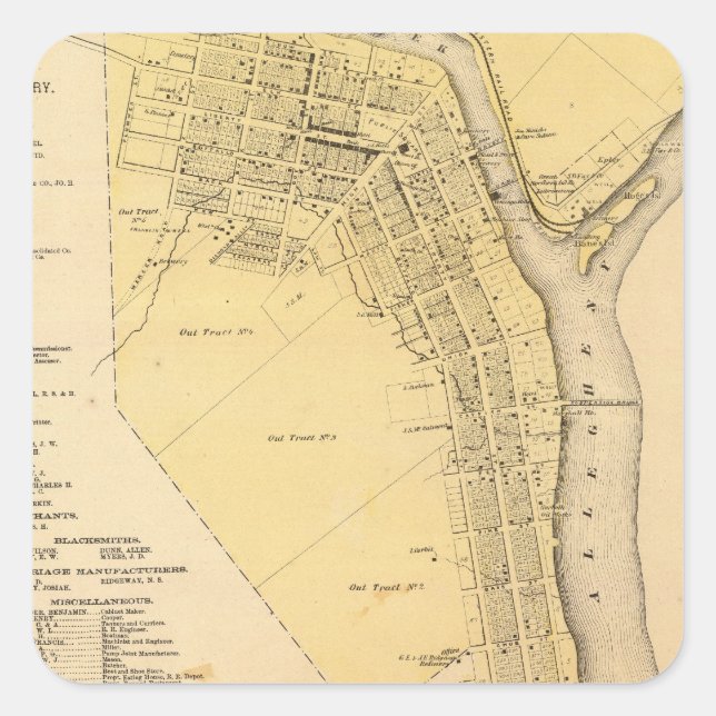 Sticker Carré Franklin (Devant)