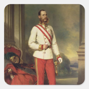 Sticker Carré Franz Joseph I, Empereur d'Autriche