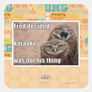 Sticker Carré Fred décide