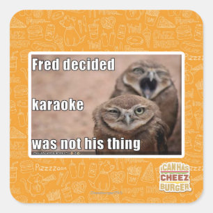 Sticker Carré Fred décide