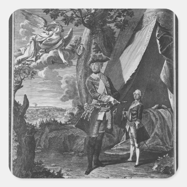 Sticker Carré Frederick II et Son neveu Frederick William (Devant)