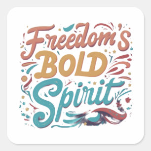 Sticker Carré Freedom Bold Spirit