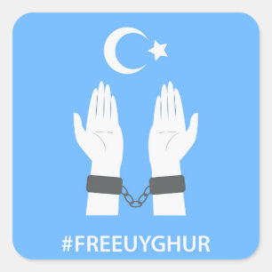 STICKER CARRÉ #FREEUYGHUR