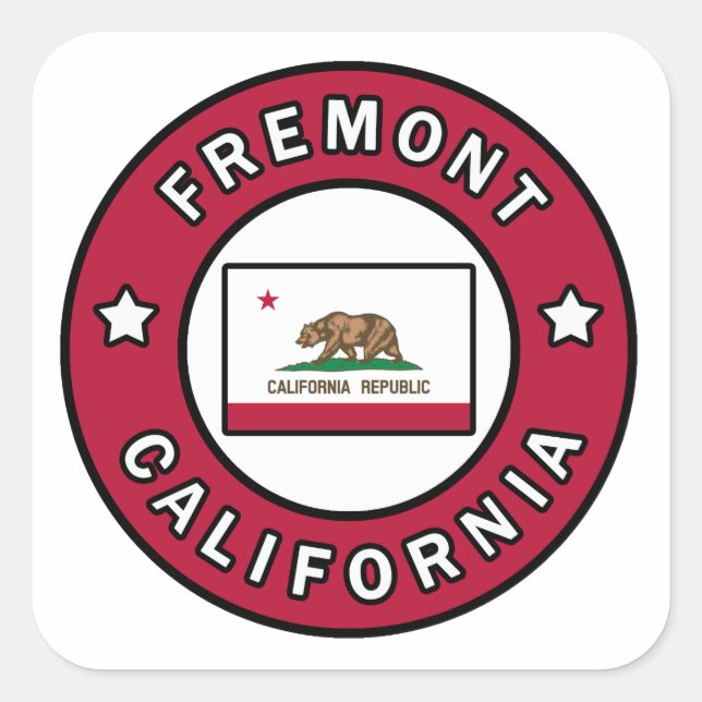 Sticker Carré Fremont Californie (Devant)