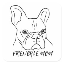 Frenchie Maman Française Dessinée À La Main Visage