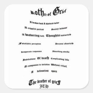 Sticker Carré Frère du deuil