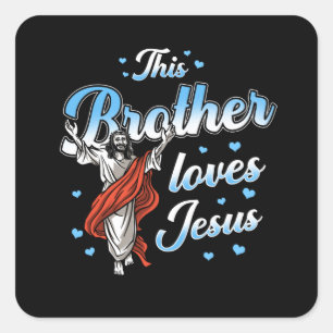 Sticker Carré Frère Jésus amour