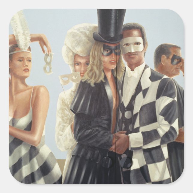 Sticker Carré Fresque de l'hôtel Berkley - 1 (Devant)