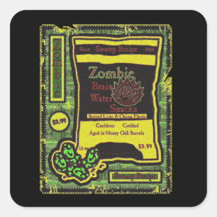 Sticker Carré Friandises de zombies