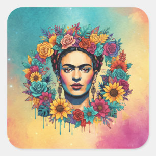 Sticker Carré Frida Kahlo