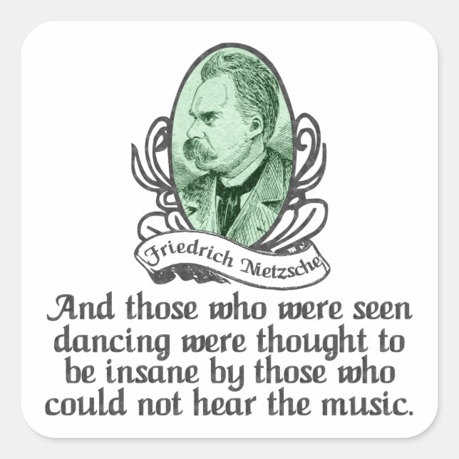 Sticker Carré Friedrich Nietzsche (Devant)