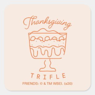 Sticker Carré FRIENDS™   Dinde de Thanksgiving