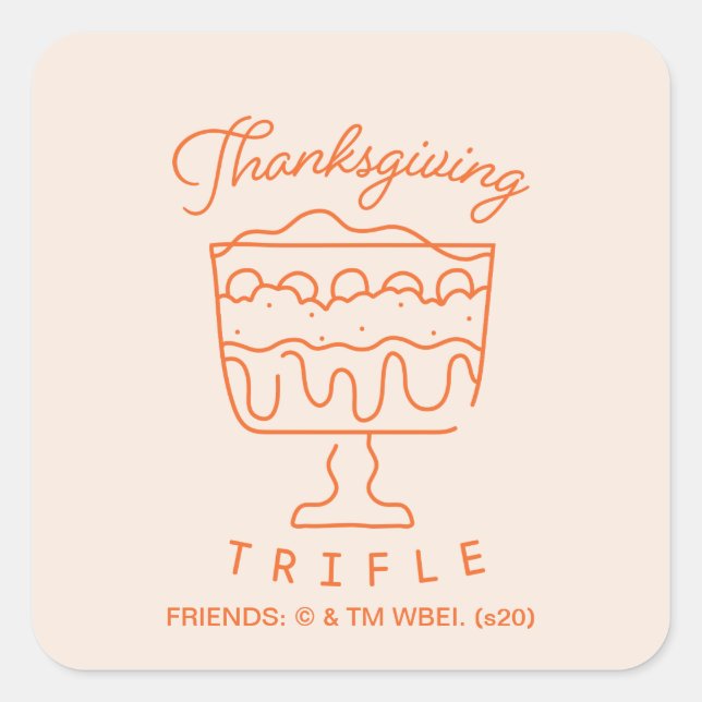 Sticker Carré FRIENDS™ | Dinde de Thanksgiving (Devant)