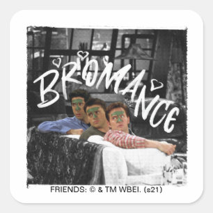 Sticker Carré FRIENDS™ Ross, Joey et Chandler Bromance