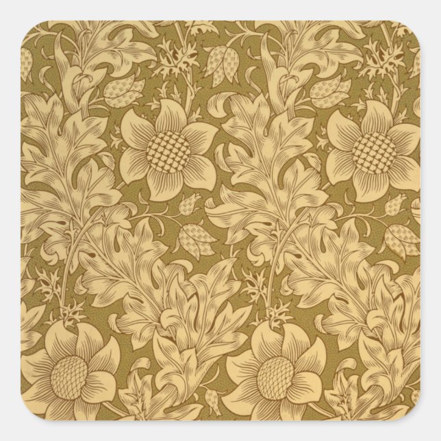 Sticker Carré Fritillary Wallpaper design, 1885 (Devant)