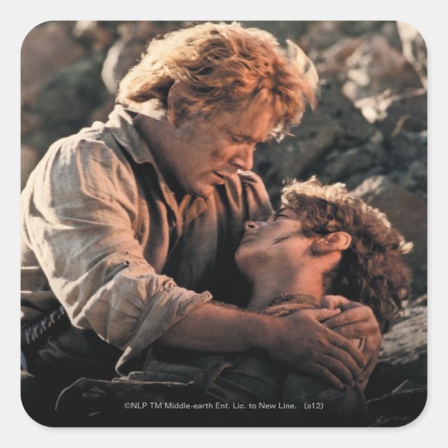 Sticker Carré FRODO™ dans les bras de Samwise (Devant)