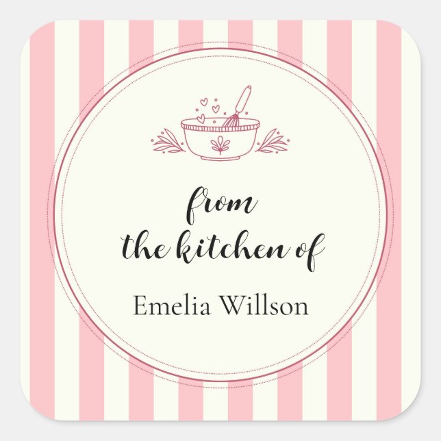 Sticker Carré From the kitchen of Small Business (Devant)