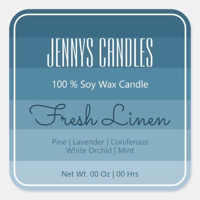 Sticker Carré Frontière Carré moderne Pastel Arc-en-ciel Ombre b (Devant)