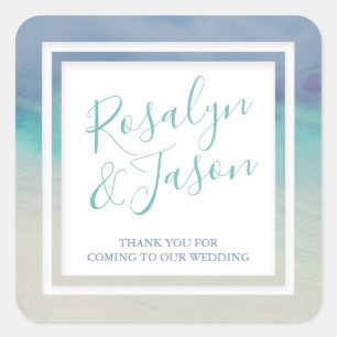 Sticker Carré Frontière océanique peinte