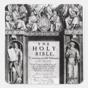 Sticker Carré Frontispice 'au Bible saint
