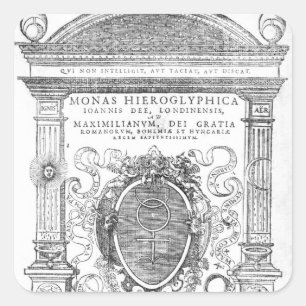 Sticker Carré Frontispiece de 'Monas Hieroglyphica'