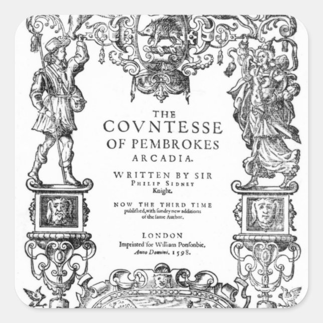 Sticker Carré Frontispiece 'La comtesse de Pembroke's (Devant)