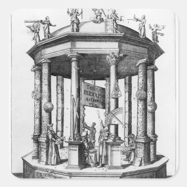 Sticker Carré Frontispiece 'Les Tables Rudolphine' (Devant)