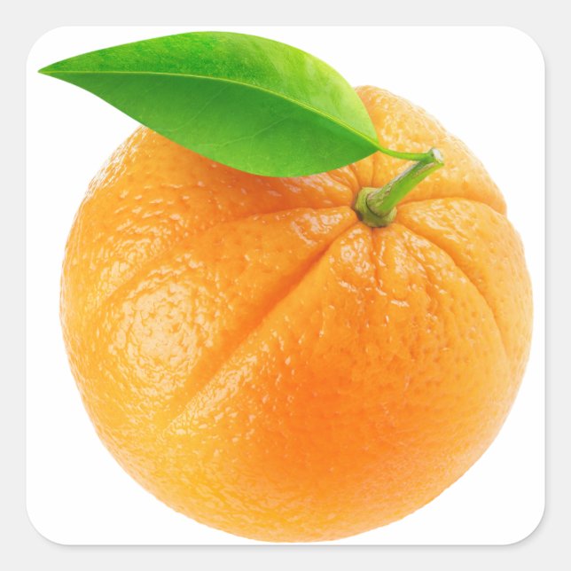 Sticker Carré Fruit orange (Devant)