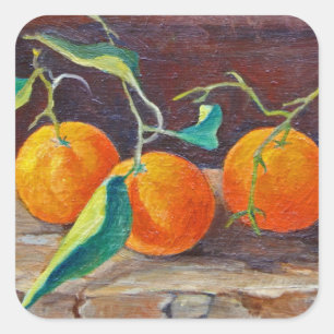 Sticker Carré Fruit sur une étagère 2014 2