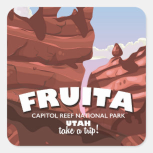 Sticker Carré Fruita Capitol Reef National Park Utah