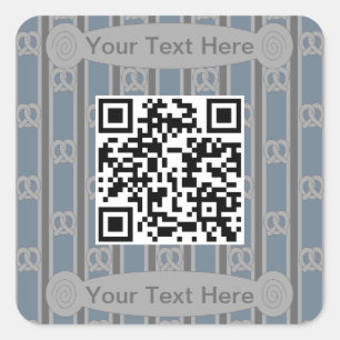 Sticker Carré Fun et Fancy Pretzel QR