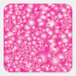 Sticker Carré Fun PINK Abstrait Encre Super motif