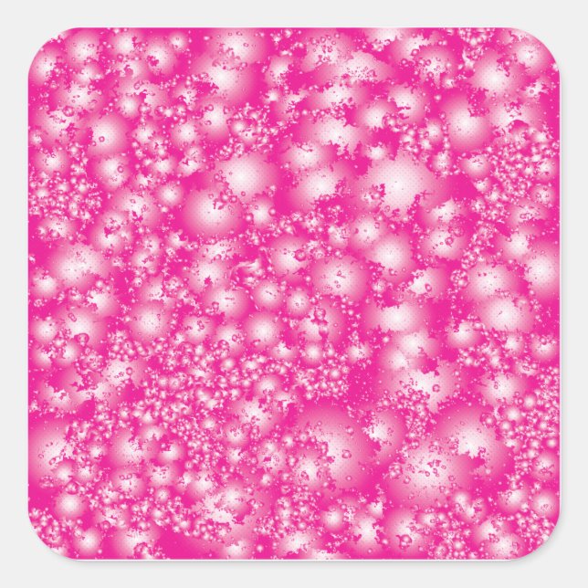 Sticker Carré Fun PINK Abstrait Encre Super motif (Devant)