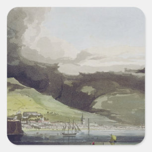Sticker Carré Funchall, plate 1 from 'A voyage to Cochinchina' b
