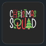 Sticker Carré Funky Christmas Squad Xmas Tree Family Corresponda<br><div class="desc">C'est un gant de Christmas. Votre famille,  les amis ou les children aimeront que vous fassiez ce que vous voulez. Wishing you and your familiy and friends a Merry Christmas.</div>