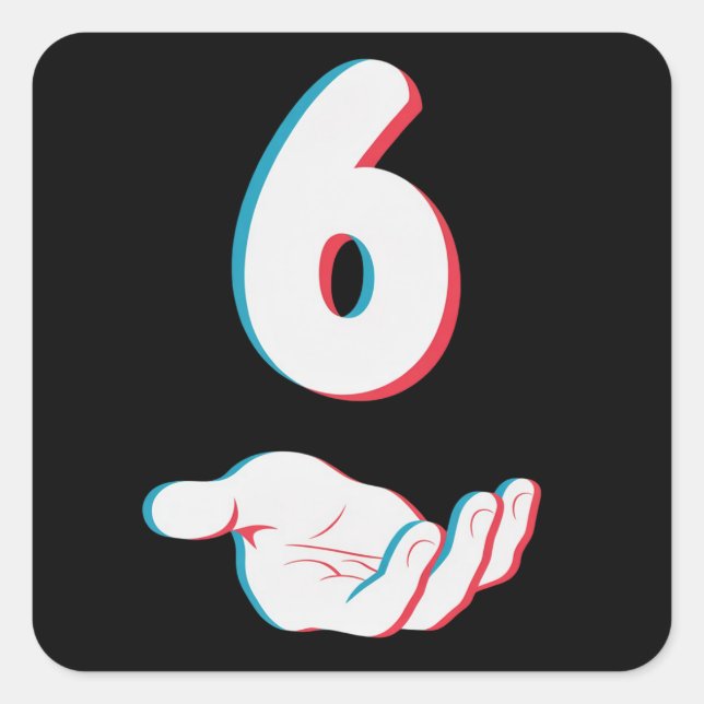 Sticker Carré Funny 67 Six Seven Meme Couple Matching  (Devant)