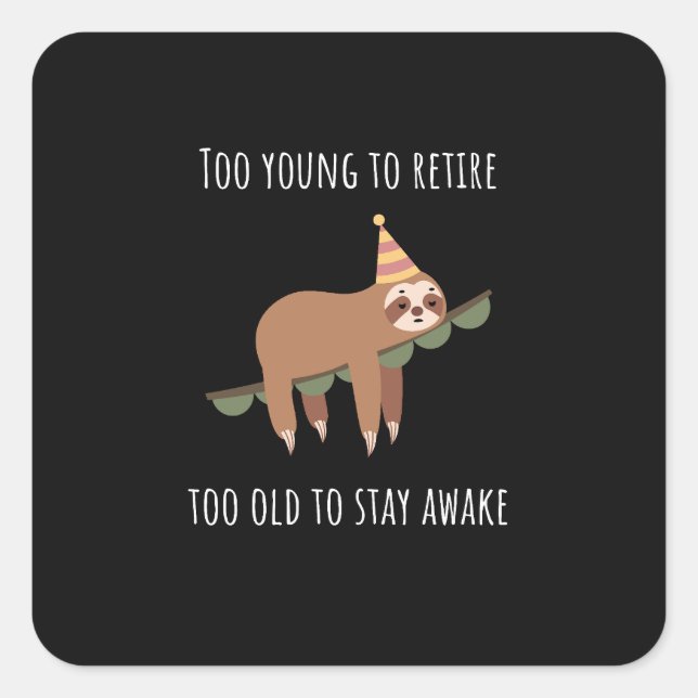 Sticker Carré Funny Birthday (Devant)