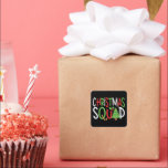 Sticker Carré Funny Christmas Squad Famille Vacances<br><div class="desc">Pour plus de personnalisation, cliquez sur le bouton "Personnaliser" et utilisez notre outil de conception pour modifier ce modèle. Si les options sont disponibles, vous pouvez modifier le texte et l'image en cliquant simplement sur "Modifier/Supprimer le texte ou l'image ici" et ajouter le vôtre. Si vous souhaitez que ce design...</div>