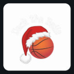 Sticker Carré Funny Deck the Balls Christmas Basketball Pun<br><div class="desc">Drôle jeu de chansons de Noël,  variation. Passe les balles. Les Basketballs ! Amusants à porter pendant les festivités de Noël. Pour chaque joueur de basket ou ventilateur. Grand cadeau pour les mamans et les papas de basket. Joyeuses vacances !</div>