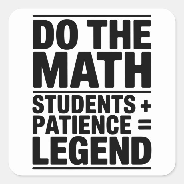 Sticker Carré funny Math Teacher Humor Meme Pun (Devant)