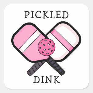 Sticker Carré Funny Pickleball Pun