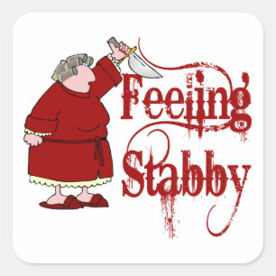 Sticker Carré Funny PMS Stabby