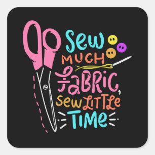Sticker Carré Funny Sewing