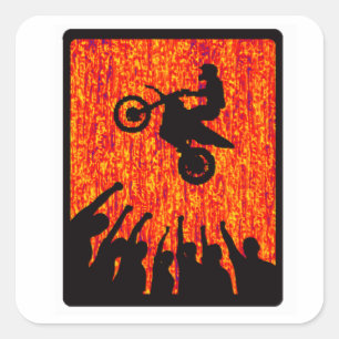 STICKER CARRÉ FUSÉES DE ROUGE DE MX